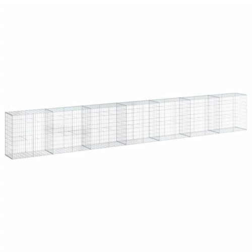 Gabion Basket with Cover 700x50x100cm Galvanised Iron