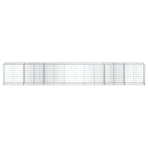 Gabion Basket with Cover 700x50x100cm Galvanised Iron - Image 3