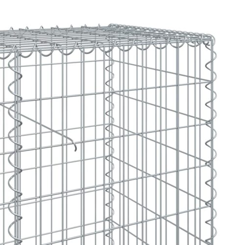 Gabion Basket with Cover 700x50x100cm Galvanised Iron - Image 6