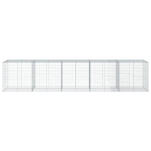 Gabion Basket with Cover 500x100x100cm Galvanised Iron - Image 3