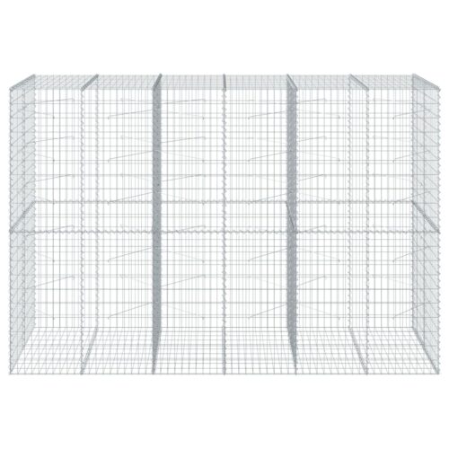 Gabion Basket with Cover 300x100x200cm Galvanised Iron - Image 3