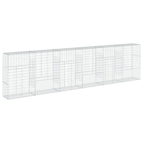 Gabion Basket with Cover 600x50x150cm Galvanised Iron - Image 5