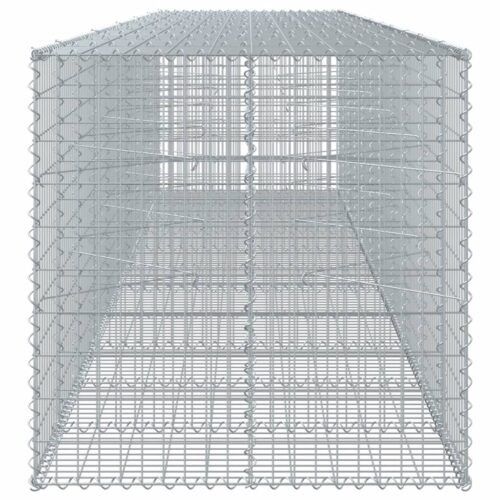 Gabion Basket with Cover 550x100x100cm Galvanised Iron - Image 4