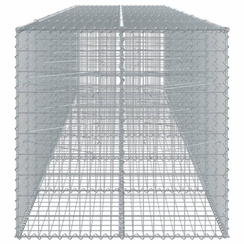 Gabion Basket with Cover 600x100x100cm Galvanised Iron - Image 4
