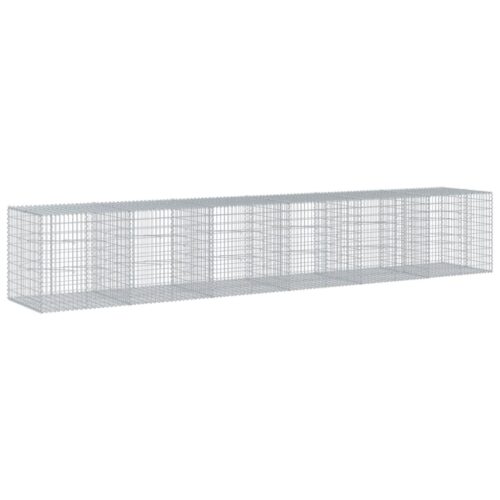 Gabion Basket with Cover 600x100x100cm Galvanised Iron - Image 8