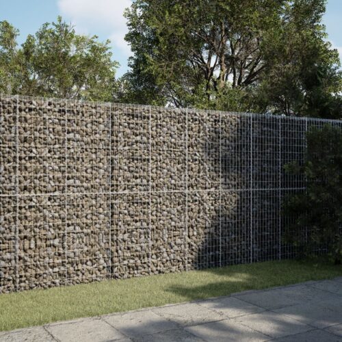 Gabion Basket with Cover 350x100x200cm Galvanised Iron - Image 2