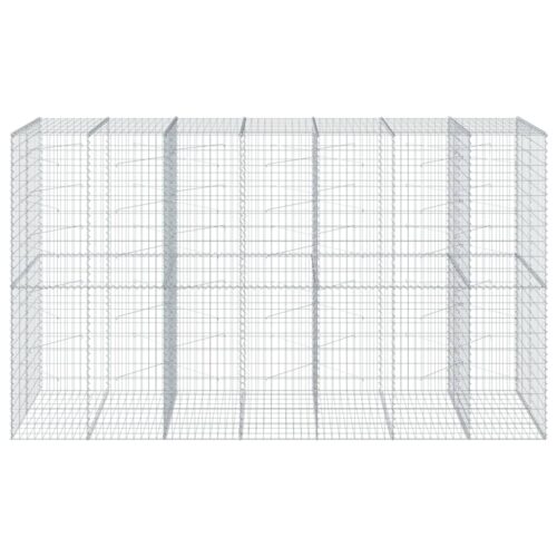 Gabion Basket with Cover 350x100x200cm Galvanised Iron - Image 3