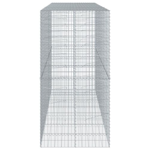 Gabion Basket with Cover 350x100x200cm Galvanised Iron - Image 4