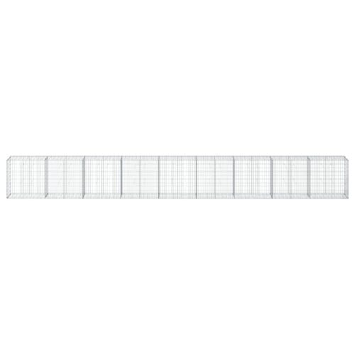 Gabion Basket with Cover 900x50x100cm Galvanised Iron - Image 3