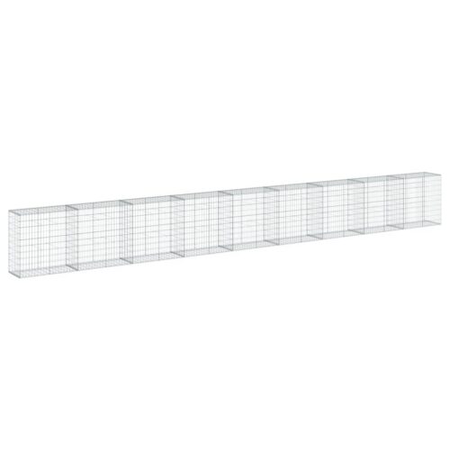 Gabion Basket with Cover 900x50x100cm Galvanised Iron - Image 5