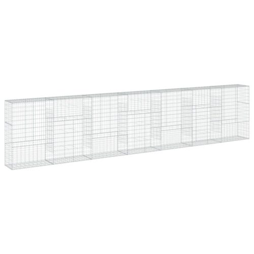 Gabion Basket with Cover 700x50x150cm Galvanised Iron