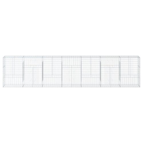 Gabion Basket with Cover 700x50x150cm Galvanised Iron - Image 3