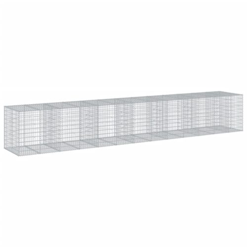 Gabion Basket with Cover 650x100x100cm Galvanised Iron