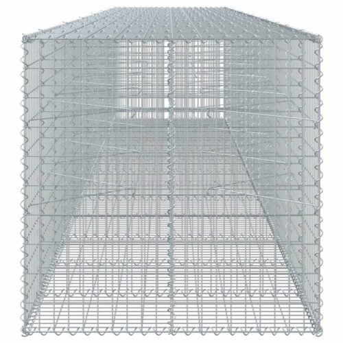 Gabion Basket with Cover 650x100x100cm Galvanised Iron - Image 4