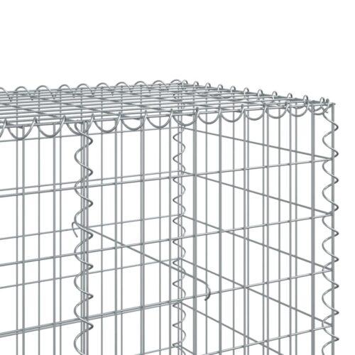 Gabion Basket with Cover 650x100x100cm Galvanised Iron - Image 6