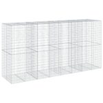 Gabion Basket with Cover 400x100x200cm Galvanised Iron