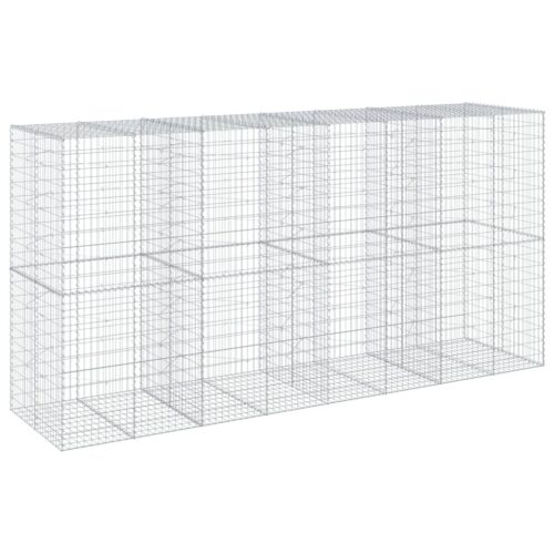 Gabion Basket with Cover 400x100x200cm Galvanised Iron