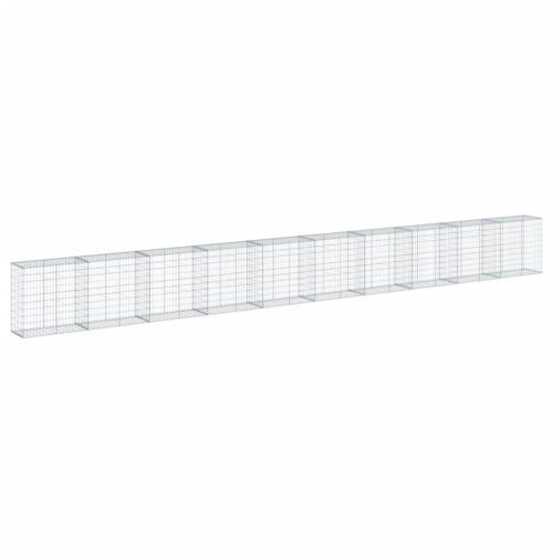 Gabion Basket with Cover 1000x50x100cm Galvanised Iron - Image 5