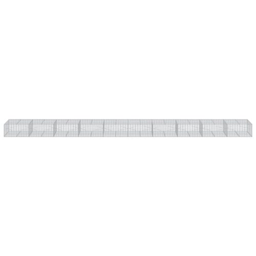 Gabion Basket with Cover 1000x100x50cm Galvanised Iron - Image 3