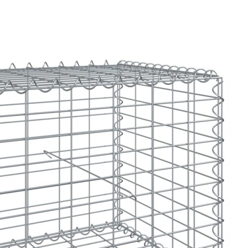 Gabion Basket with Cover 1000x100x50cm Galvanised Iron - Image 6