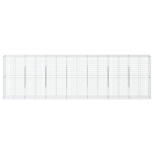 Gabion Basket with Cover 700x50x200cm Galvanised Iron - Image 3