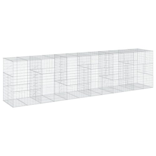Gabion Basket with Cover 600x100x150cm Galvanised Iron