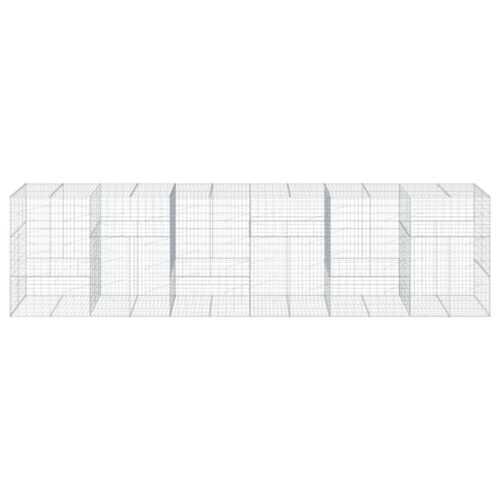 Gabion Basket with Cover 600x100x150cm Galvanised Iron - Image 3