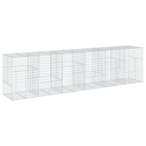 Gabion Basket with Cover 600x100x150cm Galvanised Iron - Image 5