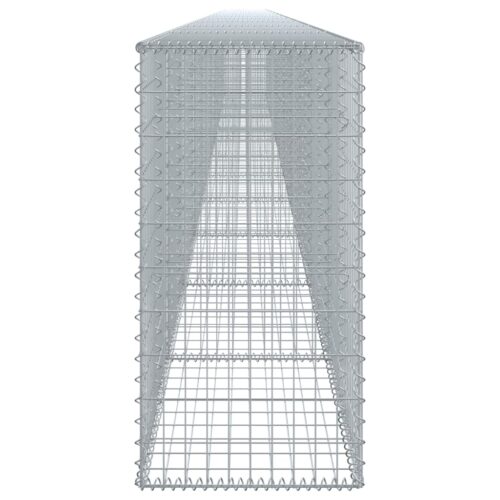 Gabion Basket with Cover 1200x50x100cm Galvanised Iron - Image 4