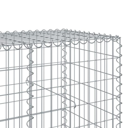 Gabion Basket with Cover 850x100x100cm Galvanised Iron - Image 6