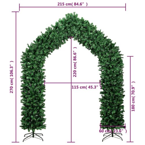 Christmas Tree Arch Green 270cm - Image 6