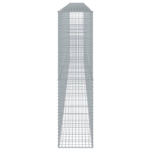 Gabion Basket with Cover 800x50x200cm Galvanised Iron - Image 4