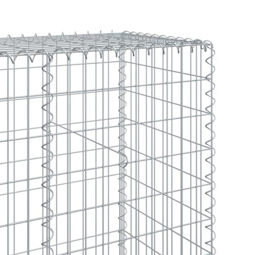 Gabion Basket with Cover 800x50x200cm Galvanised Iron - Image 6