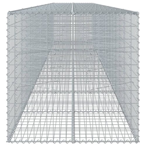 Gabion Basket with Cover 900x100x100cm Galvanised Iron - Image 4
