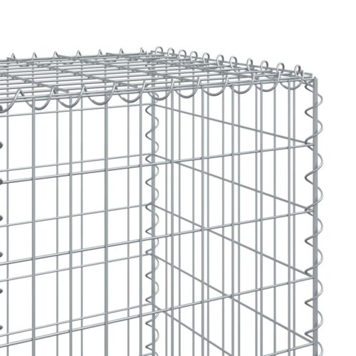 Gabion Basket with Cover 1000x50x150cm Galvanised Iron - Image 6
