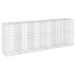 Gabion Basket with Cover 550x100x200cm Galvanised Iron