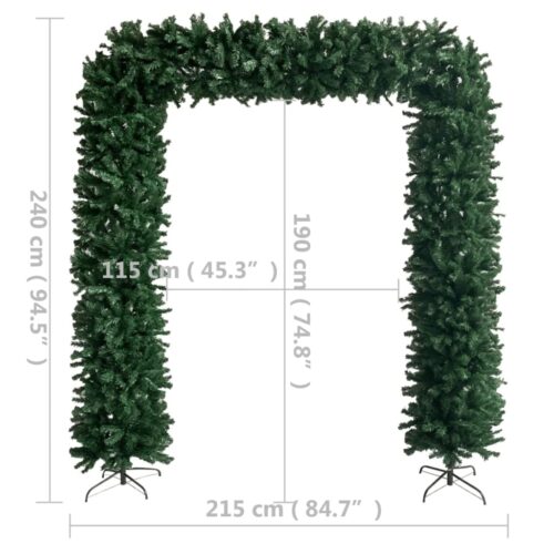 Christmas Tree Arch with LEDs Green 240cm - Image 7