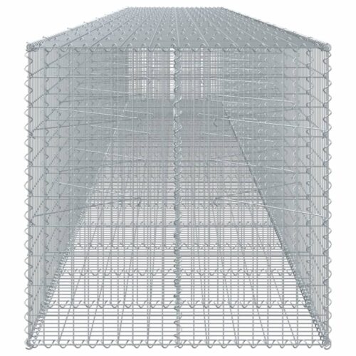 Gabion Basket with Cover 950x100x100cm Galvanised Iron - Image 4
