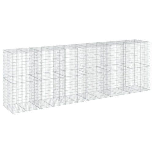 Gabion Basket with Cover 600x100x200cm Galvanised Iron