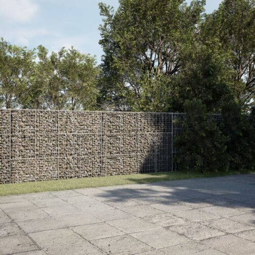 Gabion Basket with Cover 1100x50x150cm Galvanised Iron - Image 2