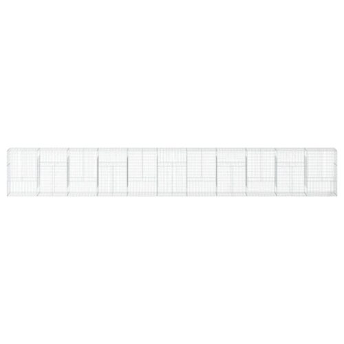 Gabion Basket with Cover 1100x50x150cm Galvanised Iron - Image 3