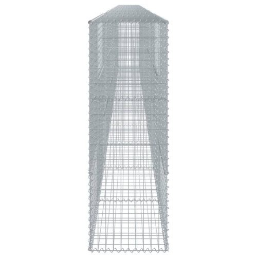 Gabion Basket with Cover 1100x50x150cm Galvanised Iron - Image 4
