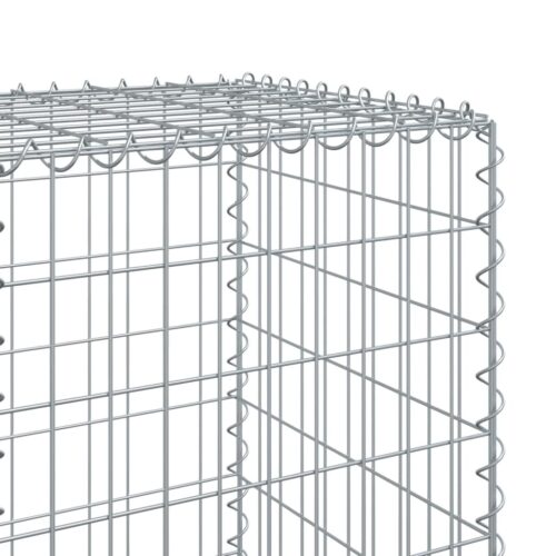 Gabion Basket with Cover 1100x50x150cm Galvanised Iron - Image 6