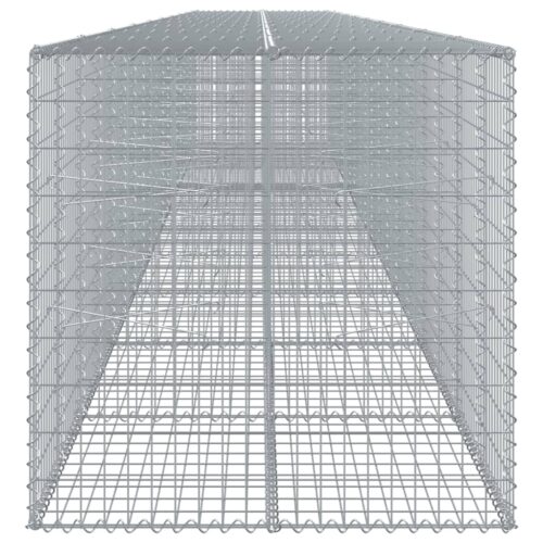 Gabion Basket with Cover 1000x100x100cm Galvanised Iron - Image 4