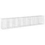 Gabion Basket with Cover 800x100x150cm Galvanised Iron