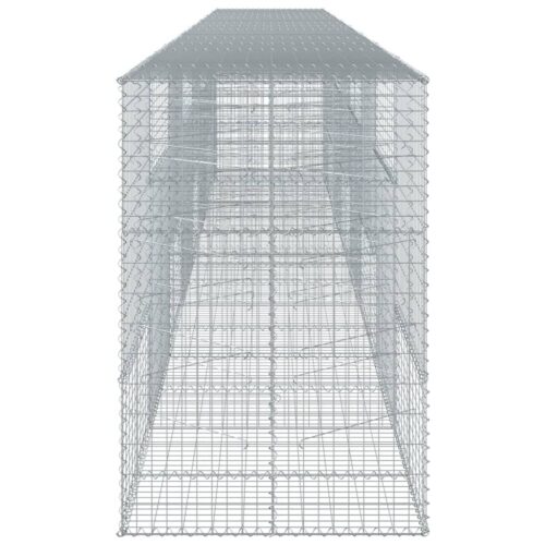 Gabion Basket with Cover 800x100x150cm Galvanised Iron - Image 4
