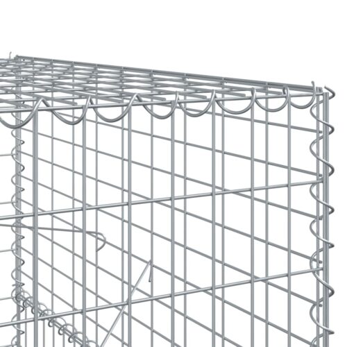 Gabion Basket with Cover 800x100x150cm Galvanised Iron - Image 6