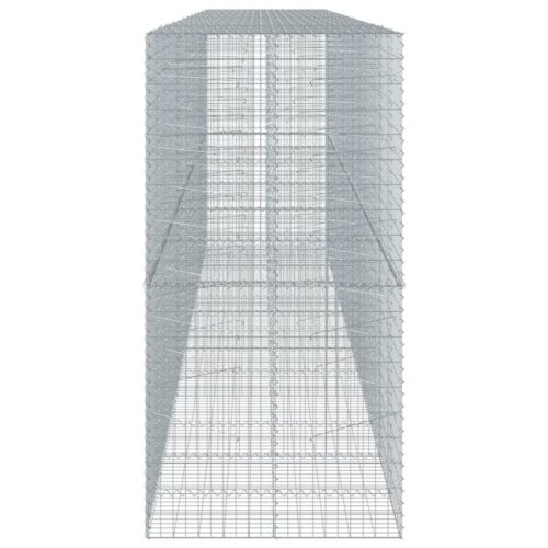 Gabion Basket with Cover 650x100x200cm Galvanised Iron - Image 4