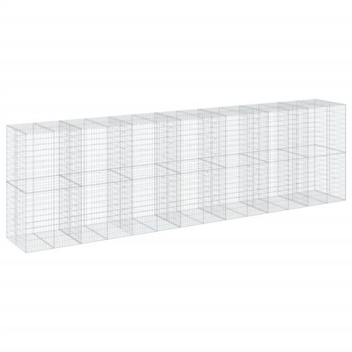 Gabion Basket with Cover 700x100x200cm Galvanised Iron