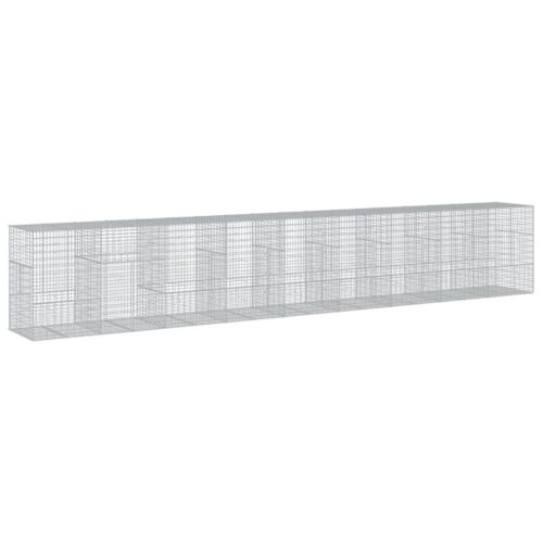 Gabion Basket with Cover 900x100x150cm Galvanised Iron